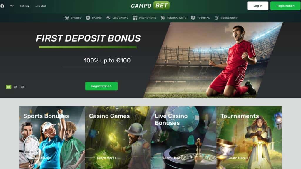 Campobet Casino : $500 / R1500 + 200 Spins
