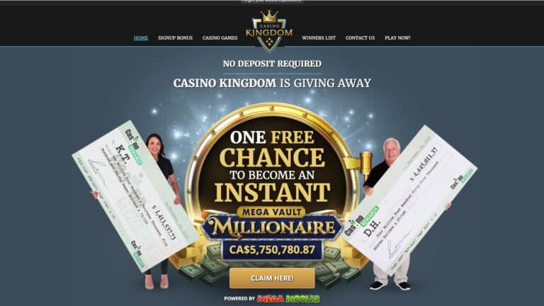 Casino Kingdom : Free Signup Bonus + $200 on Deposit