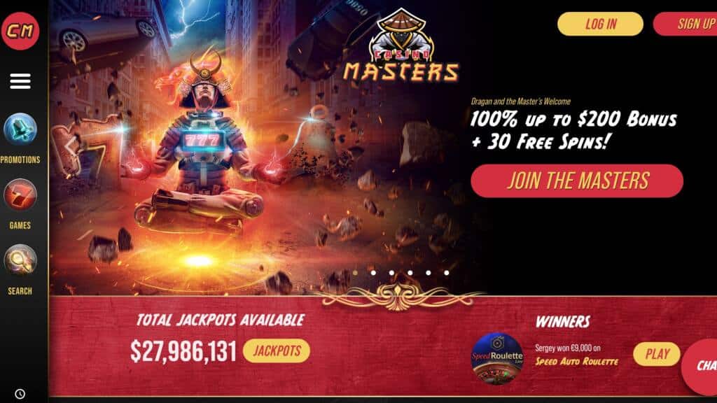Casino Masters : 10,000 INR + 30 Spins on Deposit