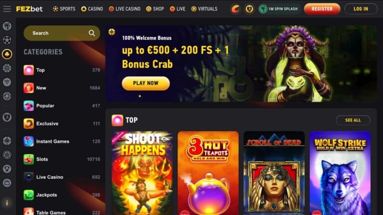 FEZbet Casino Review 2026 - Games And Payouts