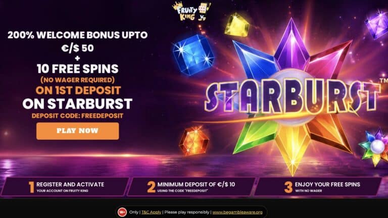 Fruity King Casino website screenshot