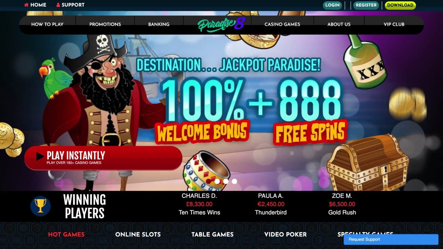 2024 Paradise 8 Casino 4000 + 888 Free Spins GambleRoad
