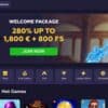 Playfina Casino website screenshot