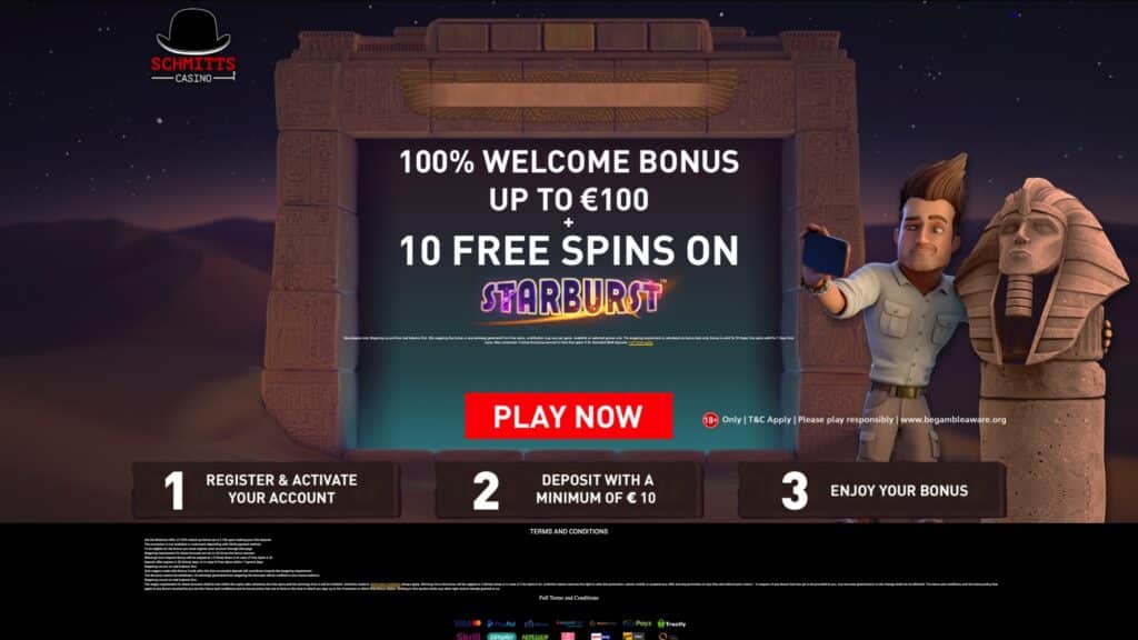 Schmitts Casino : up to $100 Deposit Bonus