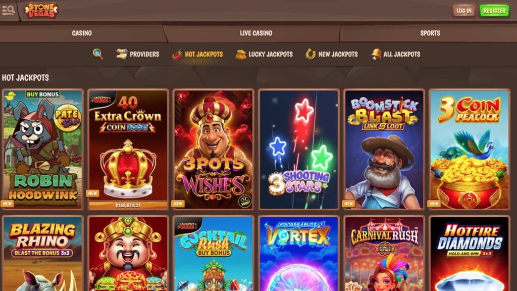StoneVegas Casino website screenshot