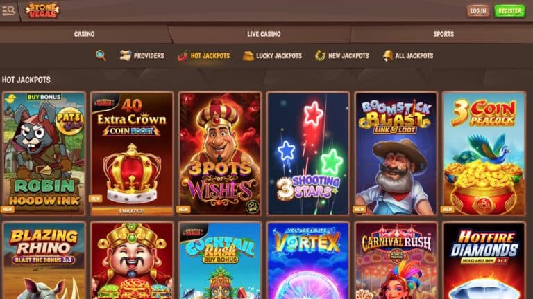 StoneVegas Casino website screenshot