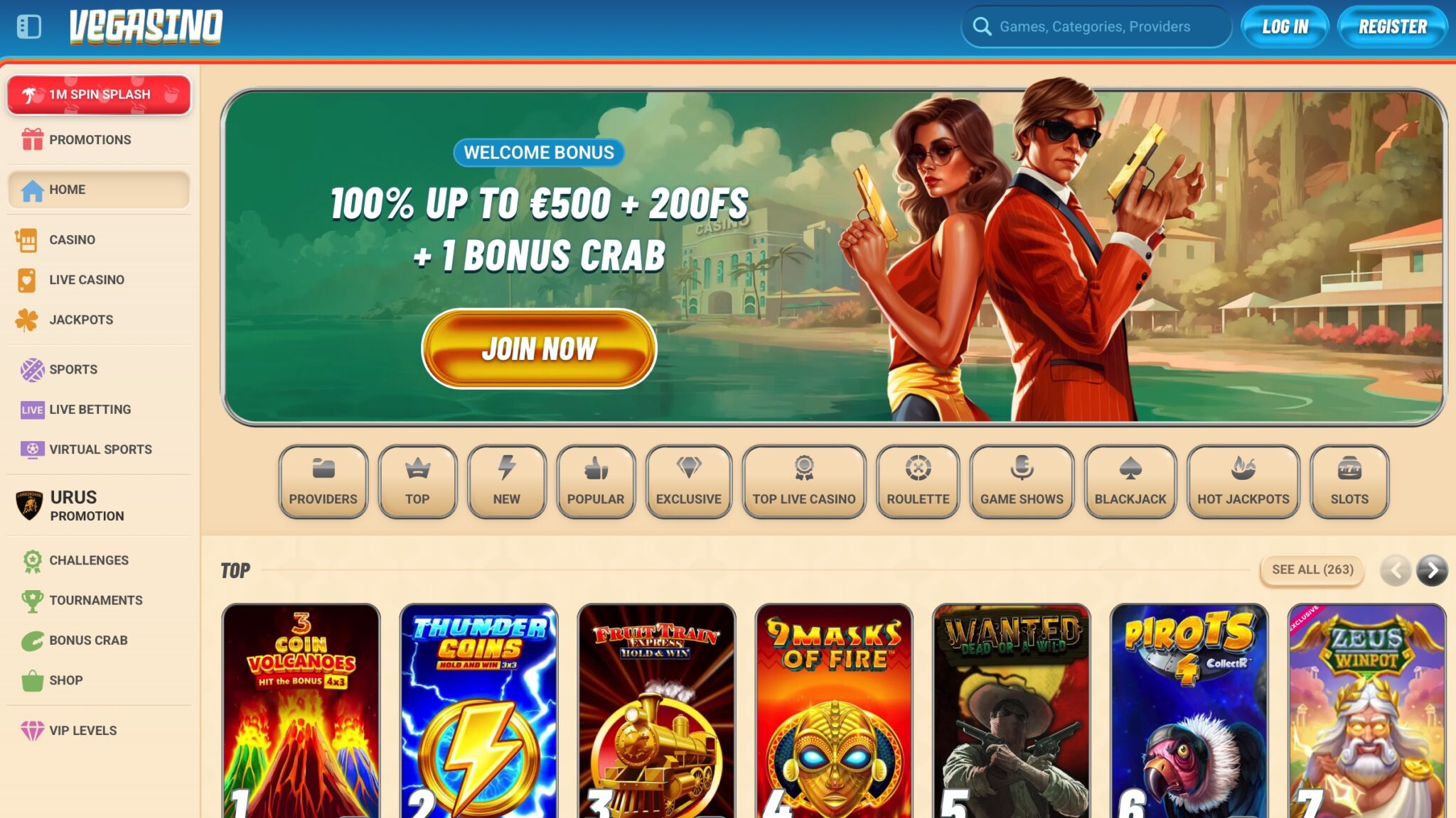 Vegasino connexion